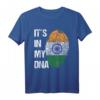 Indische Flagge DNA T-Shirt - Fingerabdruck mit Chakra für Stolze Inder, Hinduismus & kulturelle Anlässe