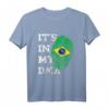 Es Ist In Meiner DNA Brasilien - Brasilianisches Wurzel T-Shirt für Brasilianer, Fans und Reisebegeisterte