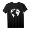 Globus Weltkarte T-Shirt – Klassisch geschnitten mit Kontinenten, ideal für Reise- und Geographie-Enthusiasten