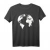 Globus Weltkarte T-Shirt – Klassisch geschnitten mit Kontinenten, ideal für Reise- und Geographie-Enthusiasten