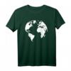 Globus Weltkarte T-Shirt – Klassisch geschnitten mit Kontinenten, ideal für Reise- und Geographie-Enthusiasten