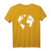 Globus Weltkarte T-Shirt – Klassisch geschnitten mit Kontinenten, ideal für Reise- und Geographie-Enthusiasten