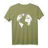 Globus Weltkarte T-Shirt – Klassisch geschnitten mit Kontinenten, ideal für Reise- und Geographie-Enthusiasten