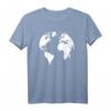 Globus Weltkarte T-Shirt – Klassisch geschnitten mit Kontinenten, ideal für Reise- und Geographie-Enthusiasten