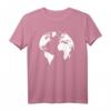 Globus Weltkarte T-Shirt – Klassisch geschnitten mit Kontinenten, ideal für Reise- und Geographie-Enthusiasten