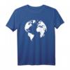 Globus Weltkarte T-Shirt – Klassisch geschnitten mit Kontinenten, ideal für Reise- und Geographie-Enthusiasten