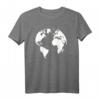 Globus Weltkarte T-Shirt – Klassisch geschnitten mit Kontinenten, ideal für Reise- und Geographie-Enthusiasten