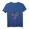 Damen Chakra Colors Design für Frauen oder Tantra Man Om T-Shirt mit V-Ausschnitt – Spirituelles Yoga- und Meditationsshirt mit Om & Baum des Lebens