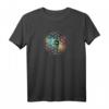 Blume des Lebens mit Erde - Spirituelles Geometrie Yoga Meditation T-Shirt, ideales Geschenk für Freunde, Familie, Buddhisten & Naturschützer