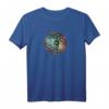 Blume des Lebens mit Erde - Spirituelles Geometrie Yoga Meditation T-Shirt, ideales Geschenk für Freunde, Familie, Buddhisten & Naturschützer