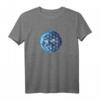 Blume des Lebens mit Erde – Heilige Geometrie Yoga-T-Shirt, Spirituelles Design & Umweltschutz Geschenk für Frauen, Männer & Kinder