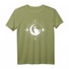 Witchy Aesthetic Mystic Cat Sonne Mond T-Shirt mit Heilige Geometrie – Magisches Design für Hexen, Mystik- und Katzenliebhaber