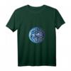 Damen Blume des Lebens mit Erde, heilige Geometrie, Yoga T-Shirt mit V-Ausschnitt – Spirituelle Mode für Meditation, Yoga & Naturschutz