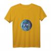 Damen Blume des Lebens mit Erde, heilige Geometrie, Yoga T-Shirt mit V-Ausschnitt – Spirituelle Mode für Meditation, Yoga & Naturschutz