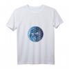 Damen Blume des Lebens mit Erde, heilige Geometrie, Yoga T-Shirt mit V-Ausschnitt – Spirituelle Mode für Meditation, Yoga & Naturschutz