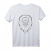HapOwl Lineart T-Shirt mit geometrischem Löwen-Design – Perfektes Geschenk für Sternzeichen Löwe, Tierliebhaber und Geburtstagskinder
