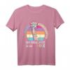 Kinder T-Shirt für Einschulung mit Giraffe - Retro Schuloutfit für Erstklässler & Schulanfänger als Geschenkidee
