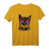 Bi Gay Pride Katze T-Shirt mit Sonnenbrille für Männer und Frauen - Unterstützung für LGBTQ+ und Vielfalt bei Pride, Gay Parade & Feierlichkeiten