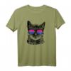 Bi Gay Pride Katze T-Shirt mit Sonnenbrille für Männer und Frauen - Unterstützung für LGBTQ+ und Vielfalt bei Pride, Gay Parade & Feierlichkeiten