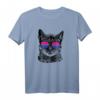 Bi Gay Pride Katze T-Shirt mit Sonnenbrille für Männer und Frauen - Unterstützung für LGBTQ+ und Vielfalt bei Pride, Gay Parade & Feierlichkeiten