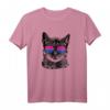 Bi Gay Pride Katze T-Shirt mit Sonnenbrille für Männer und Frauen - Unterstützung für LGBTQ+ und Vielfalt bei Pride, Gay Parade & Feierlichkeiten