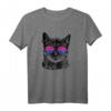 Bi Gay Pride Katze T-Shirt mit Sonnenbrille für Männer und Frauen - Unterstützung für LGBTQ+ und Vielfalt bei Pride, Gay Parade & Feierlichkeiten