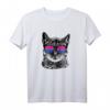 Bi Gay Pride Katze T-Shirt mit Sonnenbrille für Männer und Frauen - Unterstützung für LGBTQ+ und Vielfalt bei Pride, Gay Parade & Feierlichkeiten