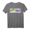 Gay Agenda Queer LGBTQ T-Shirt mit Regenbogenmotiv für Pride, CSD & Menschenrechte – Unterstützung der Community