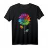 LGBTQ Regenbogen Sonnenblume Gay Pride T-Shirt für Gleichheit, Liebe & Unterstützung – Perfekt für Pride, Demos & besondere Anlässe