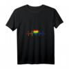 Damen LGBT Stolz Flagge Herz T-Shirt mit V-Ausschnitt – Unterstützung für die LGBT Community & Pride Paraden