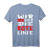 Wir Sind Die Rote Linie! Unisex Protest T-Shirt für Freiheit, Selbstbestimmung und Mut