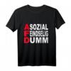 Anti-AfD T-Shirt gegen Rassismus und rechte Gewalt - Protestkleidung für Demokratie und Meinungsfreiheit