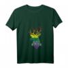 Damen Vintage Regenbogen Hirsch 'Ich Bin Queer Pride Lesben' T-Shirt mit V-Ausschnitt – Unterstützung, Liebe & Gleichheit