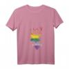 Damen Vintage Regenbogen Hirsch 'Ich Bin Queer Pride Lesben' T-Shirt mit V-Ausschnitt – Unterstützung, Liebe & Gleichheit