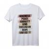 Güte Frieden Liebe Hoffnung Gleichheit Inklusion Kinder T-Shirt – Inspirierende Botschaft für Schule, Kindergarten & Geschenk für Lehrer