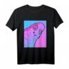 Vaporwave Wellensittich T-Shirt in Pastell – Ästhetisches Goth Graphic Shirt im 80er Seapunk Stil als Geschenkidee