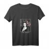 Damen I Hate Everyone - Aesthetic Nun Soft Grunge Pastel Goth V-Ausschnitt T-Shirt mit Kirschblüten für Gothic, E Girl & Sad Boys