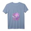 Kawaii Pastell Gothic T-Shirt mit Pentagramm und Kettensäge - Niedliches und Gruseliges Design für Nu-Goth, Bubble-Goth & Vaporwave Fans