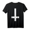 Invertiertes Kreuz HapOwl Gothic Satan Vamp T-Shirt – Dunkles Halloween & Pagan Party Shirt