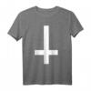 Invertiertes Kreuz HapOwl Gothic Satan Vamp T-Shirt – Dunkles Halloween & Pagan Party Shirt