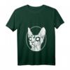 Damen Black Metal Sphynx Cat T-Shirt | Pastel Goth & Death Metal Design mit V-Ausschnitt