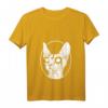 Damen Black Metal Sphynx Cat T-Shirt | Pastel Goth & Death Metal Design mit V-Ausschnitt