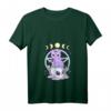 Kawaii Pastel Goth Damen T-Shirt mit Witchy Cat Skull, Kristallen & Mond - Perfekt für Anime, Gothic & Okkultismus Fans