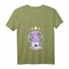 Kawaii Pastel Goth Damen T-Shirt mit Witchy Cat Skull, Kristallen & Mond - Perfekt für Anime, Gothic & Okkultismus Fans