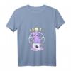 Kawaii Pastel Goth Damen T-Shirt mit Witchy Cat Skull, Kristallen & Mond - Perfekt für Anime, Gothic & Okkultismus Fans