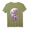 Pastel Goth Wiccan Cat & Skull T-Shirt – Cute Creepy Witchy Design für Gothic, Nu Goth, Soft Grunge & Cosplay Style