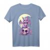 Pastel Goth Wiccan Cat & Skull T-Shirt – Cute Creepy Witchy Design für Gothic, Nu Goth, Soft Grunge & Cosplay Style