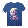Pastel Goth Wiccan Cat & Skull T-Shirt – Cute Creepy Witchy Design für Gothic, Nu Goth, Soft Grunge & Cosplay Style