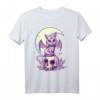 Pastel Goth Wiccan Cat & Skull T-Shirt – Cute Creepy Witchy Design für Gothic, Nu Goth, Soft Grunge & Cosplay Style