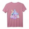 Kawaii Pastell Goth Witchy Katze T-Shirt – Niedliches und Gruseliges Design für Gothic, Pagan & Vaporwave Fans